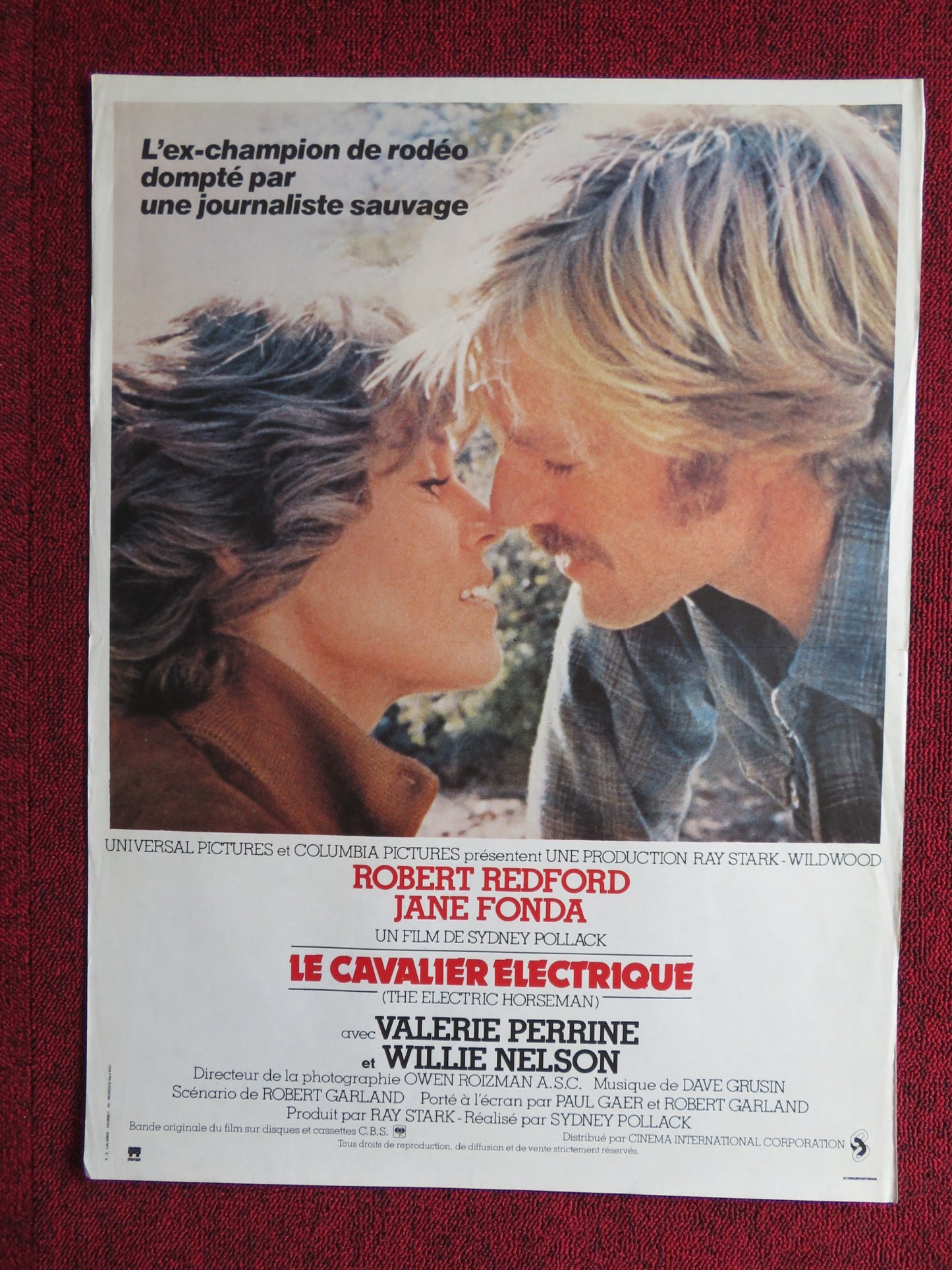 THE ELECTRIC HORSEMAN FRENCH POSTER ROBERT REDFORD JANE FONDA 1979