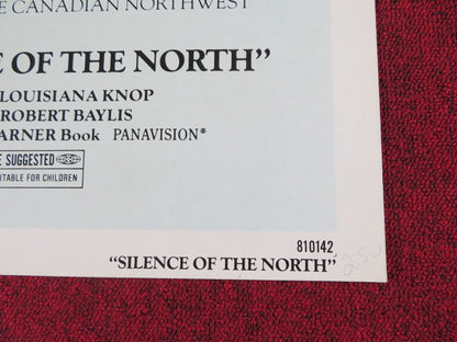 SILENCE OF THE NORTH FOLDED US ONE SHEET POSTER  ELLEN BUSTYN TOM SKERRITT 1981