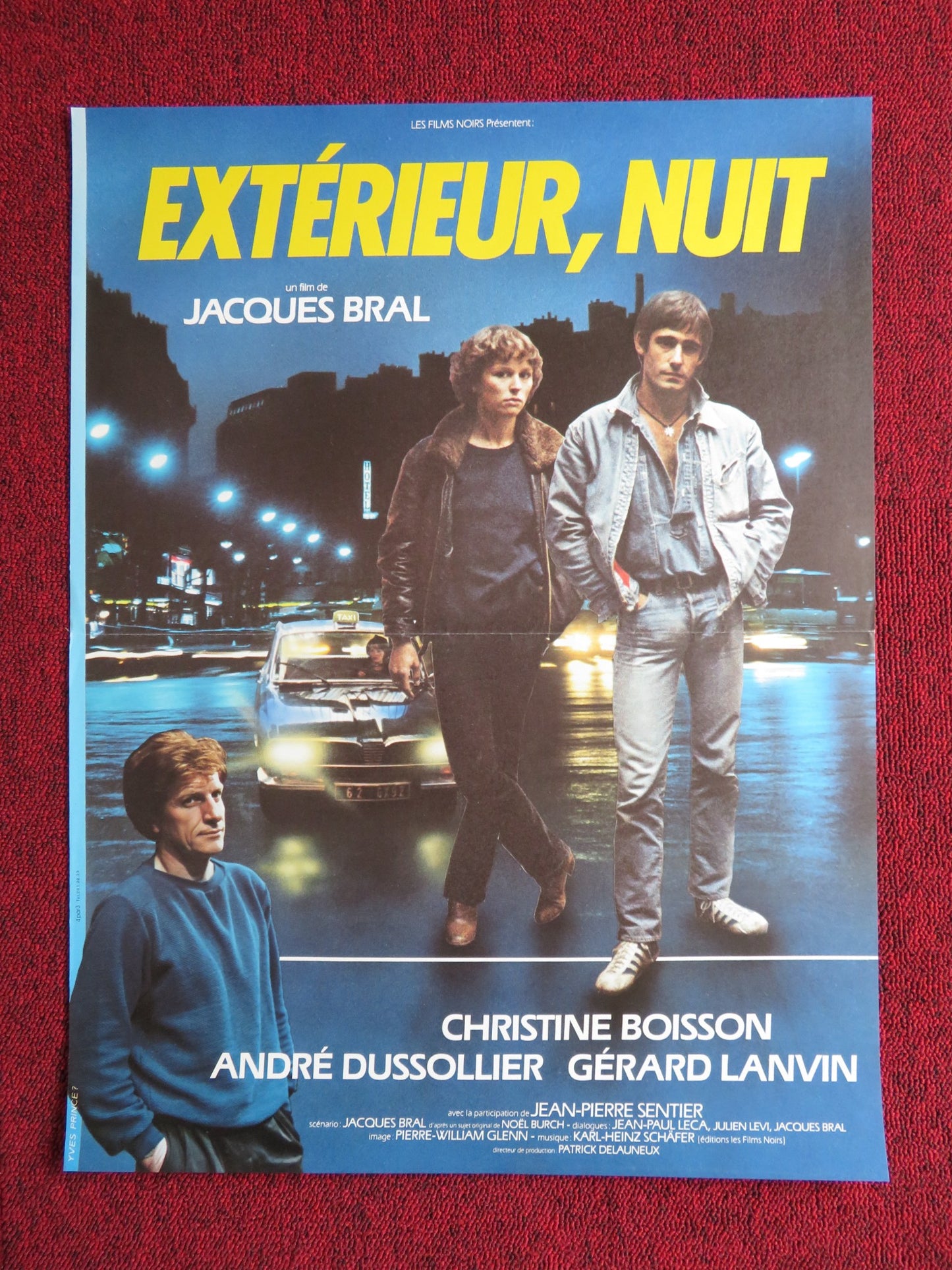 EXTERIOR NIGHT FRENCH POSTER CHRISTINE BOISSON ANDRE DUSSOLLIER 1980