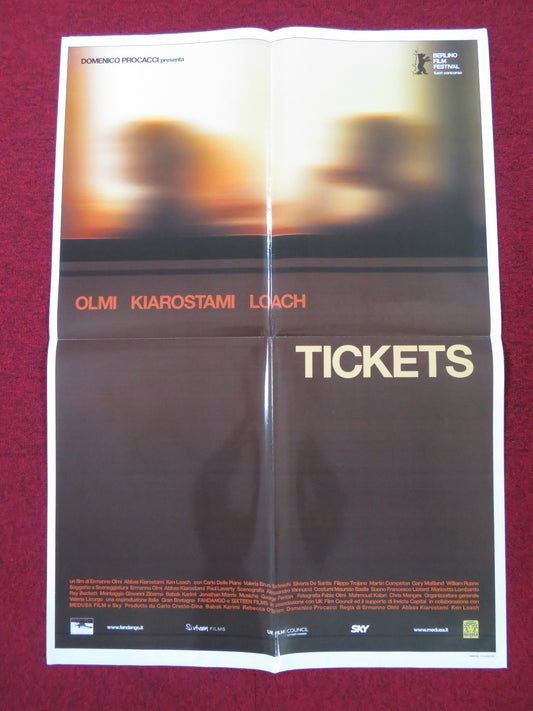 TICKETS ITALIAN FOGLIO POSTER KEN LOACH CARLO DELLE PIANE 2005