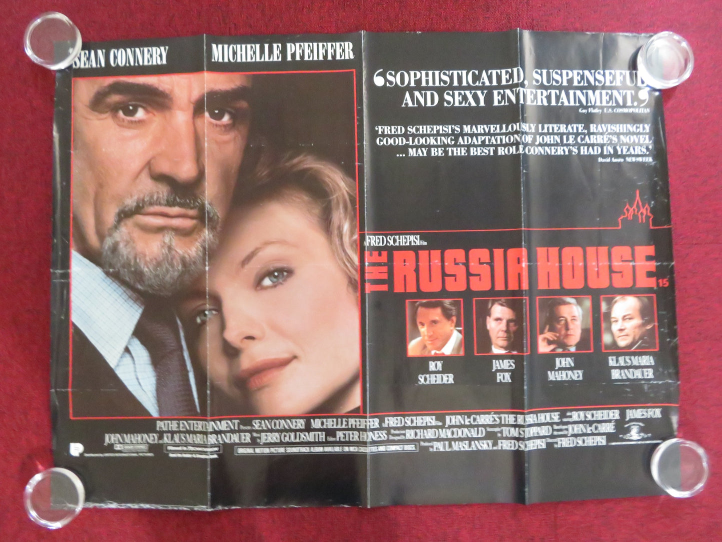 THE RUSSIA HOUSE UK QUAD (30"x 40") ROLLED POSTER SEAN CONNERY M. PFEIFFER 1990