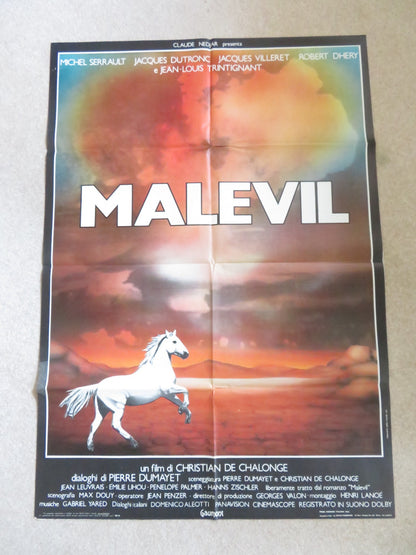 MALEVIL ITALIAN 2 FOGLIO POSTER MICHEL SERRAULT JACQUES DUTRONC 1983