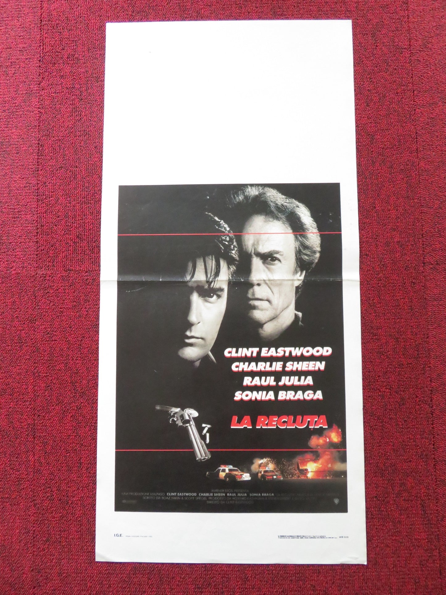 THE ROOKIE ITALIAN LOCANDINA POSTER CLINT EASTWOOD CHARLIE SHEEN 1990