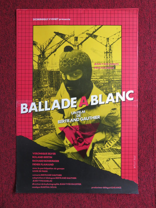 BALLADE A BLANC FRENCH POSTER JEAN-YVES DUBOIS PASCALE GEILLE 1983