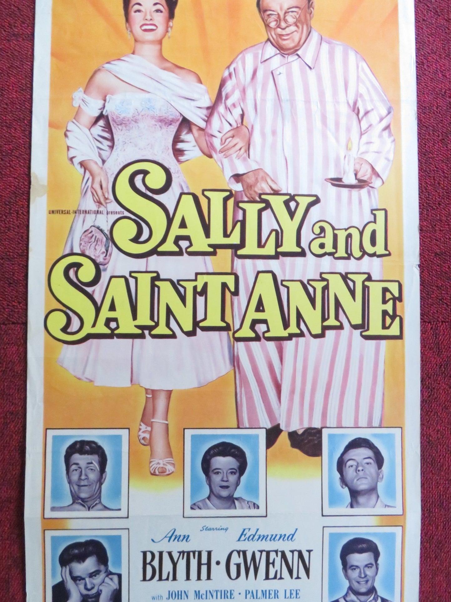 SALLY AND SAINT ANNE US INSERT (14"x 36") POSTER ANN BLYTH EDMUND GWENN 1952