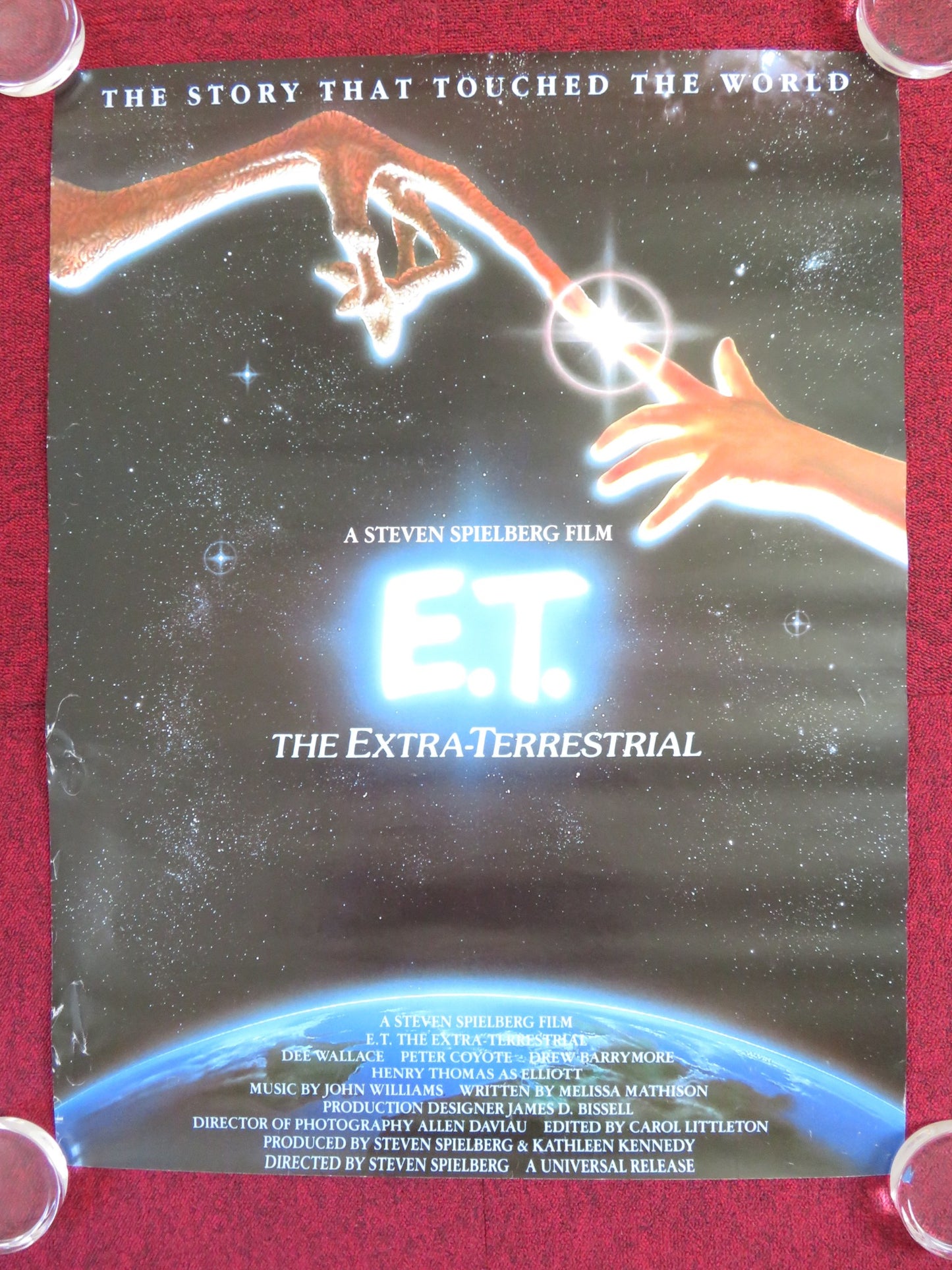 E.T. THE EXTRA-TERRESTRIAL - B VHS VIDEO POSTER ROLLED SPIELBERG BARRYMORE 1982