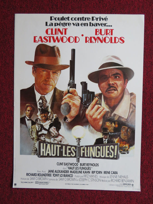 CITY HEAT FRENCH POSTER CLINT EASTWOOD BURT REYNOLDS 1984