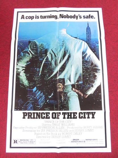 PRINCE OF THE CITY  FOLDED US ONE SHEET POSTER TREAT WILLIAMS JERRY ORBACH 1981