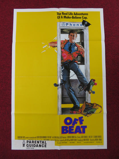 OFF BEAT FOLDED US ONE SHEET POSTER JUDGE REINHOLD MEG TILLY 1986