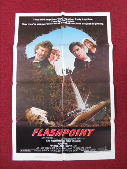 FLASHPOINT FOLDED US ONE SHEET POSTER KRIS KRISTOFFERSON TREAT WILLIAMS 1984