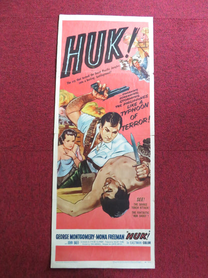 HUK! US INSERT (14"x 36") POSTER GEORGE MONTGOMERY MONA FREEMAN 1958