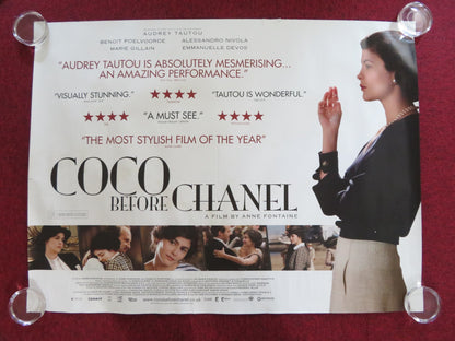 COCO BEFORE CHANEL UK QUAD (30"x 40") ROLLED POSTER AUDREY TAUTOU 2009