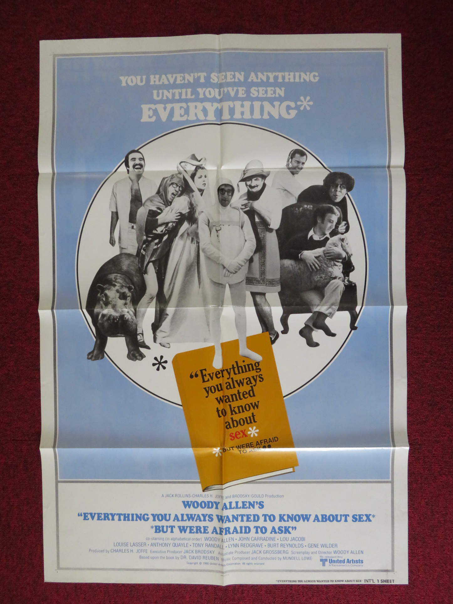 EVERYTHING YOU ALWAYS WANTED TO KNOW ABOUT SEX.. FOLDED US ONE SHEET POSTER 1972