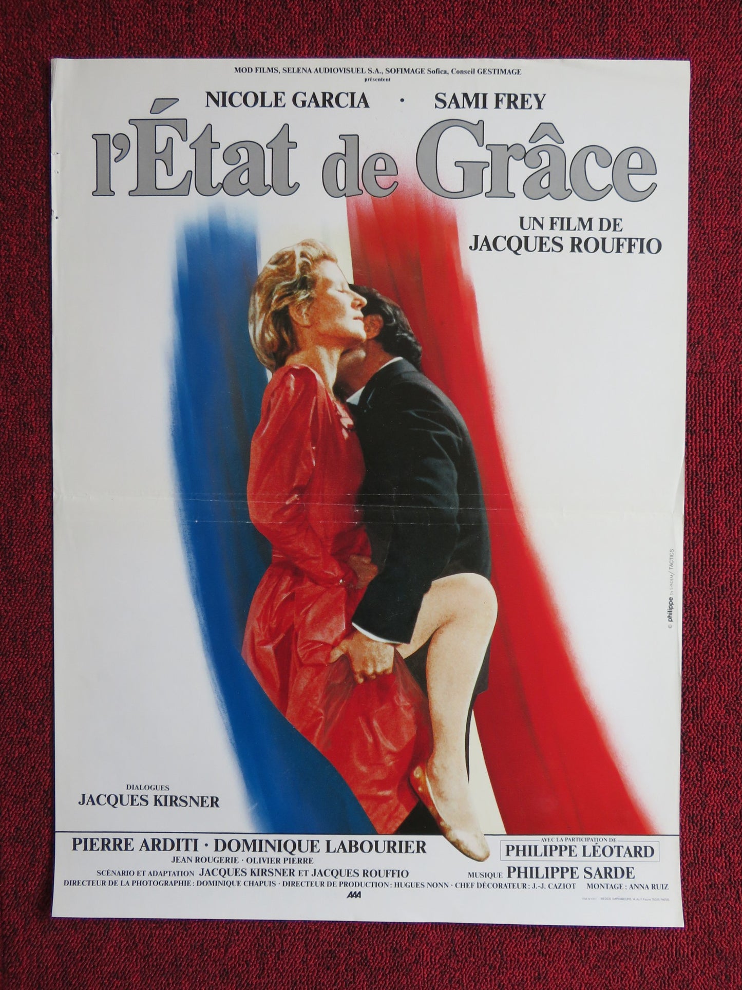 L'ETAT DE GRACE FRENCH POSTER NICOLE GARCIA SAMI FREY 1986