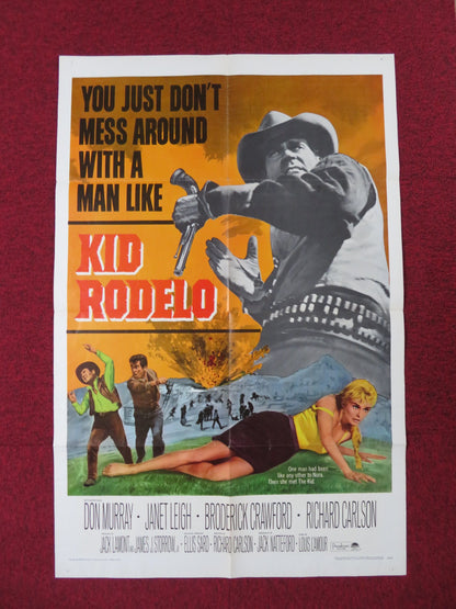 KID RODELO FOLDED US ONE SHEET POSTER DON MURRAY JANET LEIGH 1966