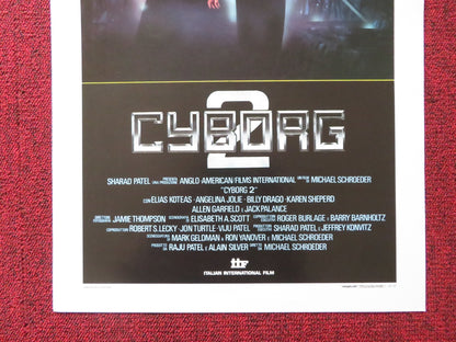 CYBORG 2: GLASS SHADOW ITALIAN LOCANDINA POSTER ANGELINA JOLIE JACK PALANCE 1993