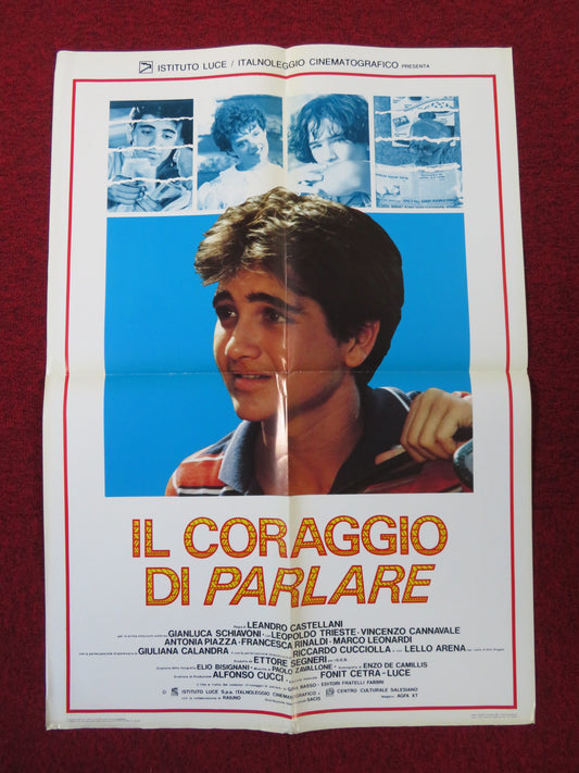 IL CORAGGIO DI PARLARE ITALIAN FOGLIO POSTER GIANLUCA SCHIAVONI CUCCIOLLA 1987