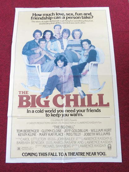 THE BIG CHILL FOLDED US ONE SHEET POSTER TOM BERENGER GLENN CLOSE 1983