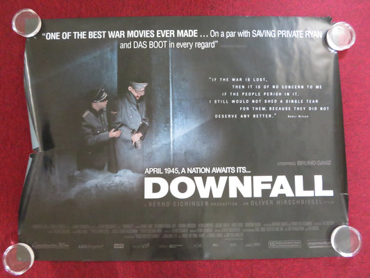 DOWNFALL UK QUAD (30"x 40") ROLLED POSTER BRUNO GANZ ALEXANDRA MARIA LARA 2004