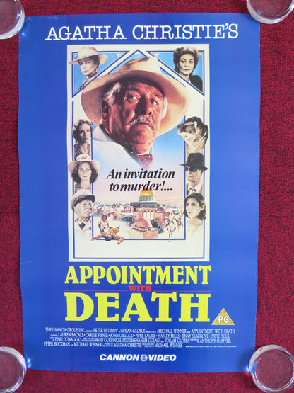 APPOINTMENT WITH DEATH VHS VIDEO POSTER ROLLED CANNON P. USTINOV C.FISHER 1988