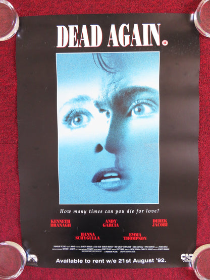 DEAD AGAIN VHS VIDEO POSTER KENNETH BRANAGH EMMA THOMPSON 1992