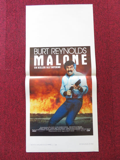 MALONE ITALIAN LOCANDINA POSTER BURT REYNOLDS CLIFF ROBERTSON 1987