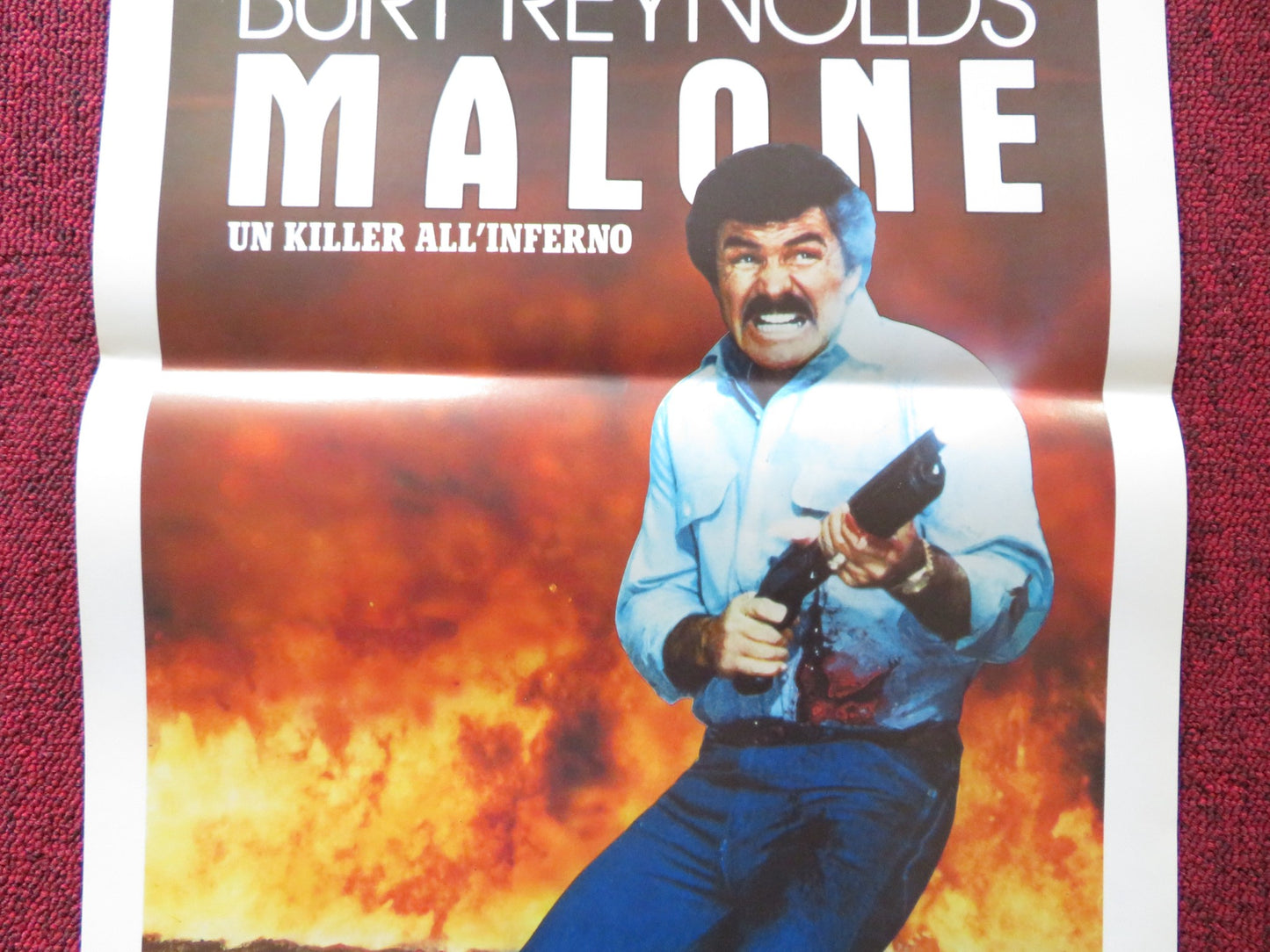 MALONE ITALIAN LOCANDINA POSTER BURT REYNOLDS CLIFF ROBERTSON 1987