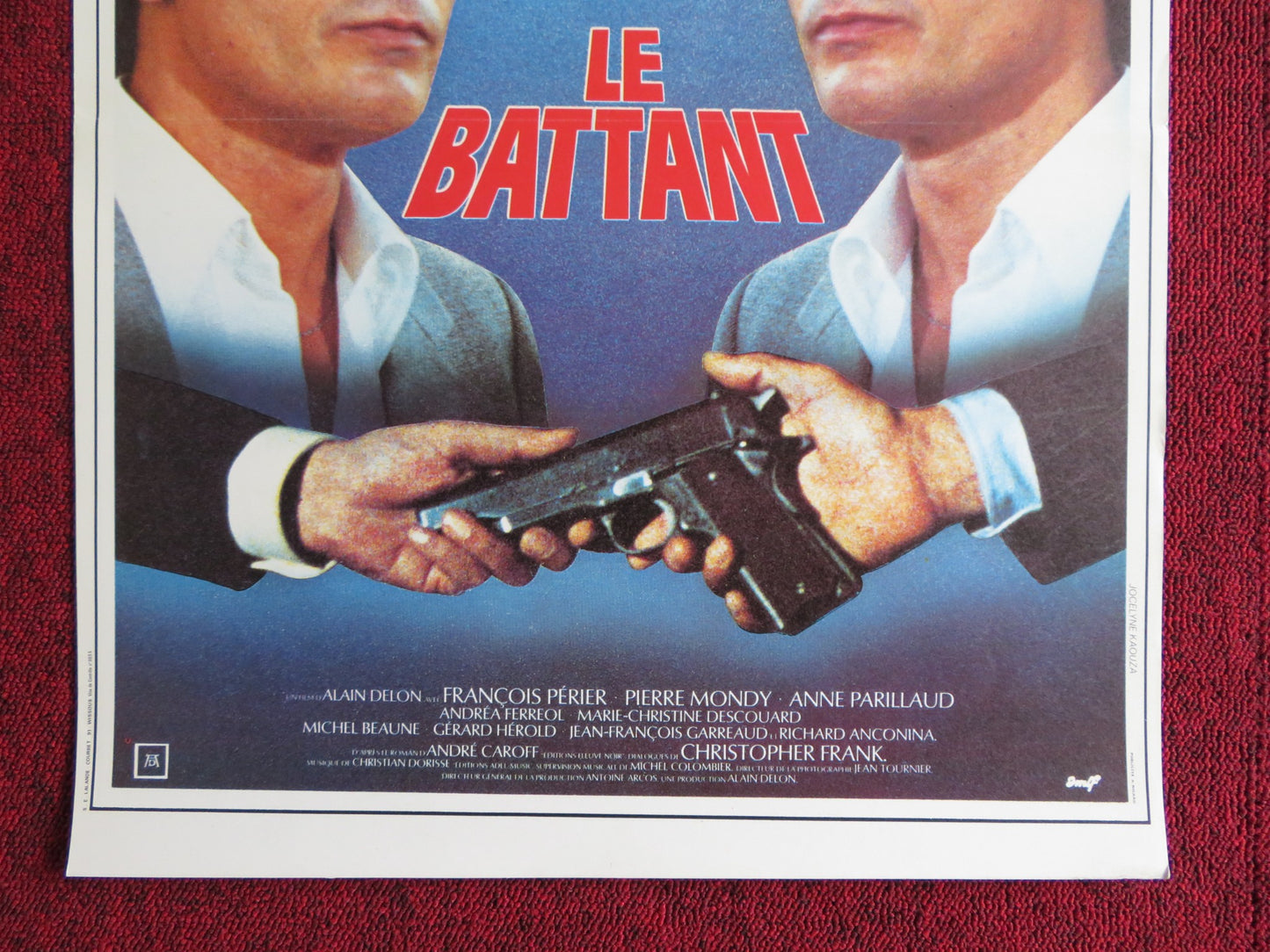 LE BATTANT / ICE FRENCH POSTER ALAIN DELON FRANCOIS PERIER 1983