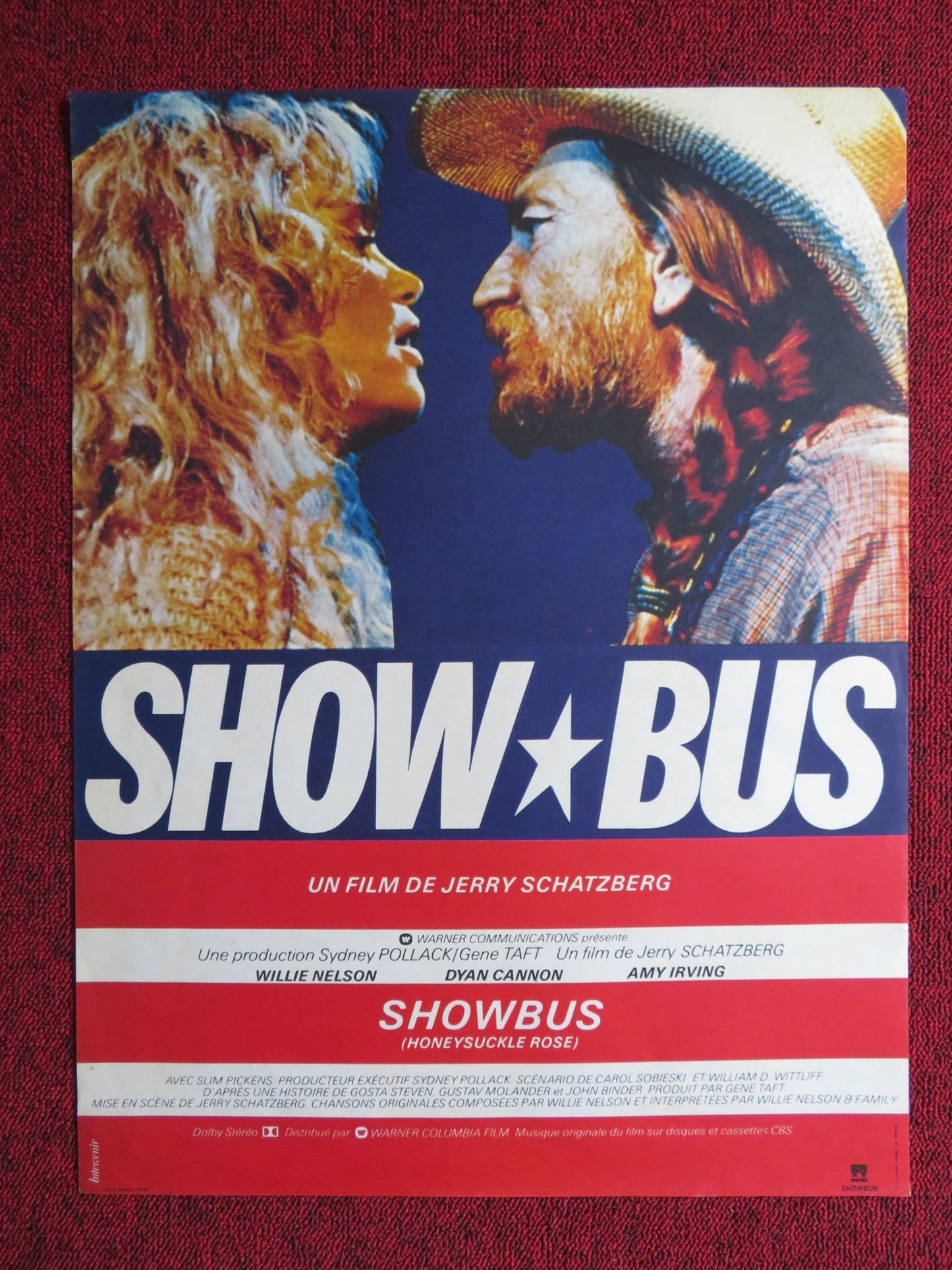 HONEYSUCKLE ROSE FRENCH POSTER WILLIE NELSON DYAN CANNON 1980