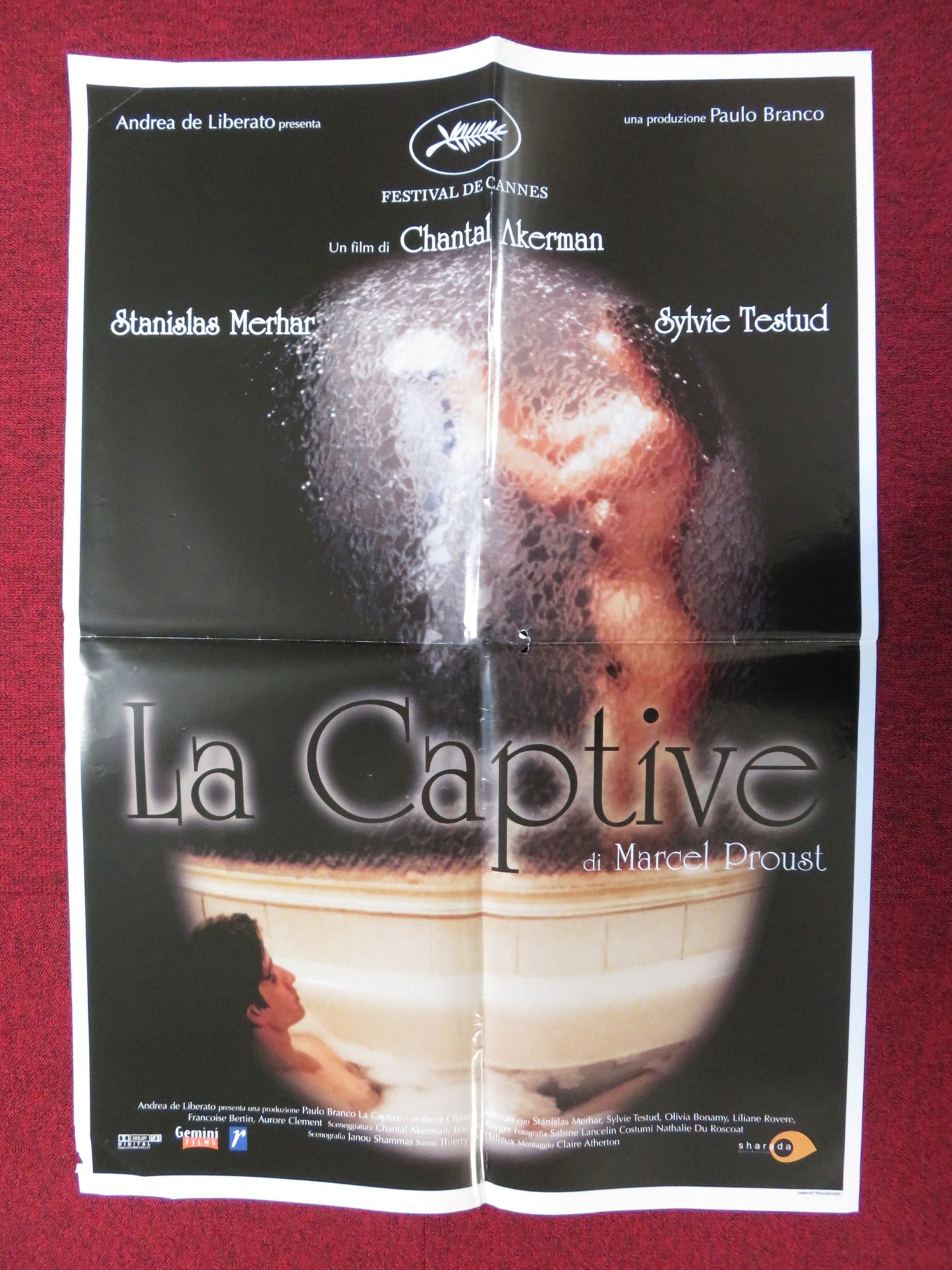 LA CAPTIVE ITALIAN FOGLIO POSTER STANISLAS MERHAR SYLVIE TESTUD 2000