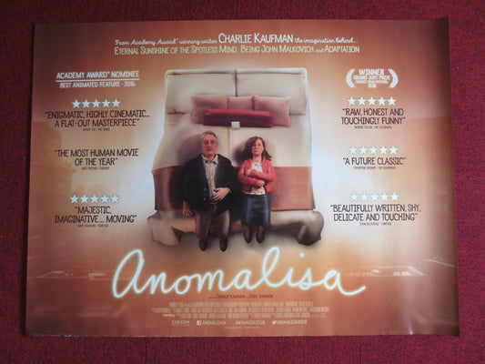 ANOMALISA UK QUAD (30"x 40") ROLLED POSTER JENNIFER JASON LEIGH TOM NOONAN 2015