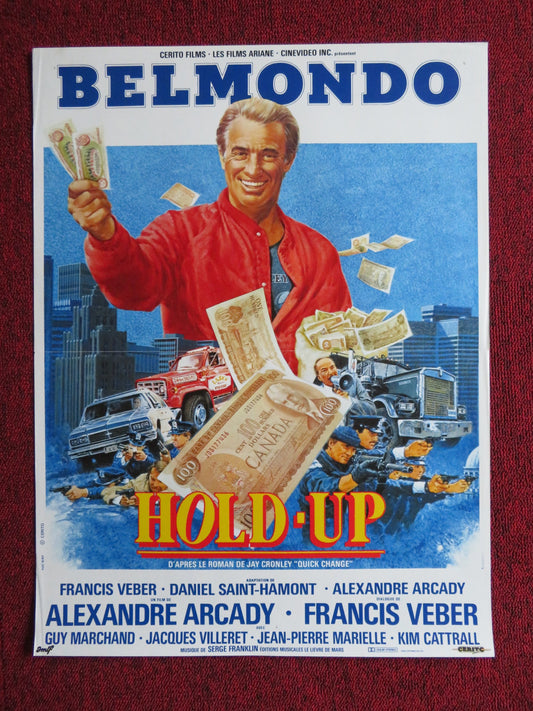 HOLD-UP FRENCH POSTER JEAN-PAUL BELMONDO KIM CATTRALL 1985