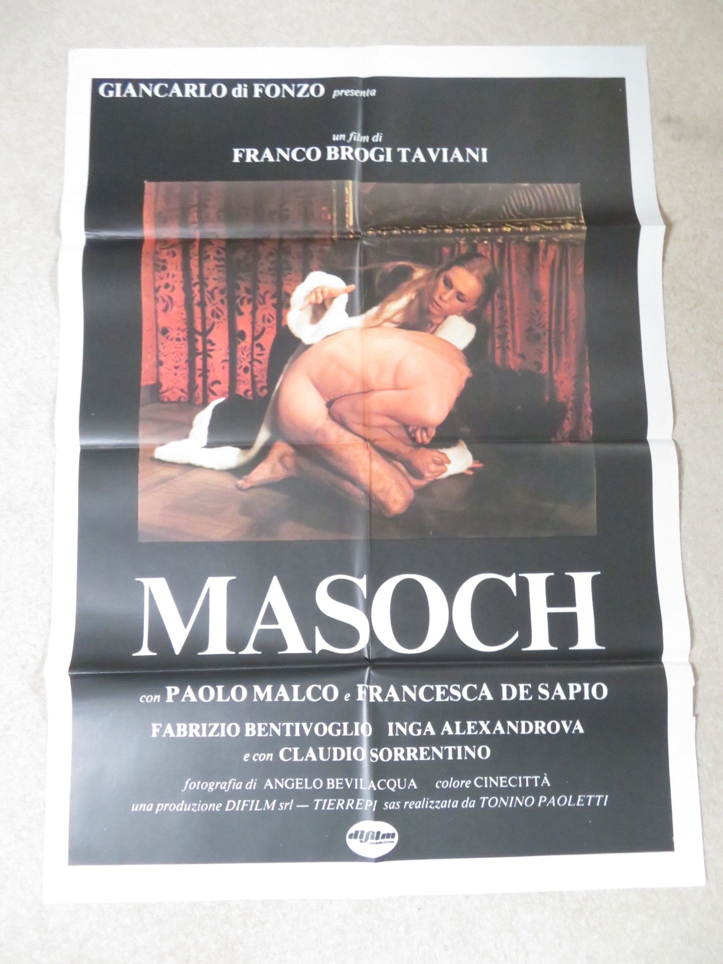 MASOCH ITALIAN 2 FOGLIO POSTER PAOLO MALCO FRANCESCA DE SAPIO 1980