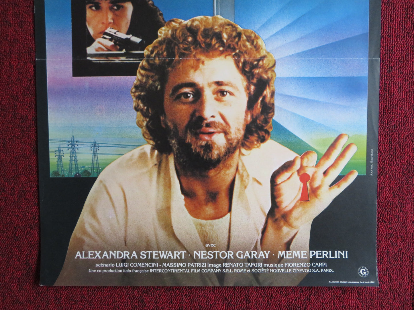 LOOKING FOR JESUS FRENCH POSTER BEPPE GRILLO MARIA SCHNEIDER 1982