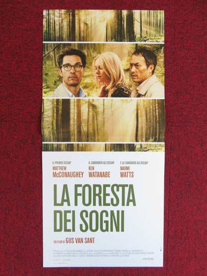 THE SEA OF TREES ITALIAN LOCANDINA POSTER MCCONAUGHEY WATANABE WATTS 2015