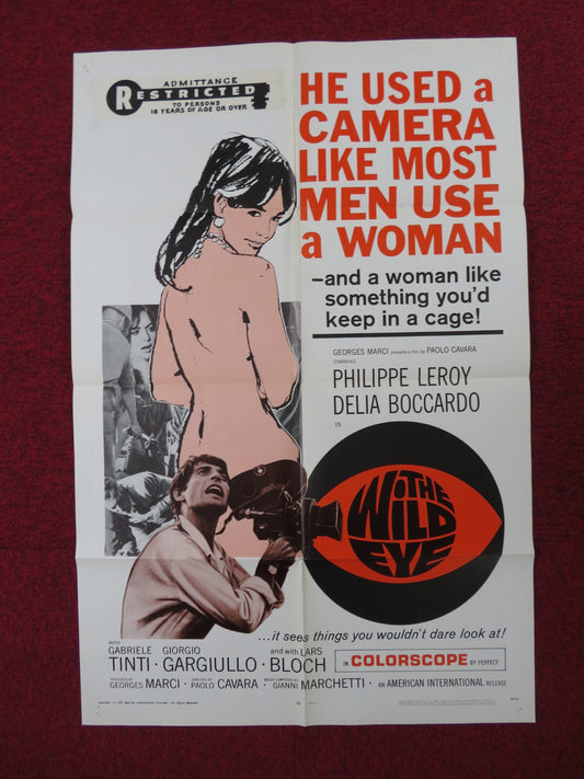 THE WILD EYE FOLDED US ONE SHEET POSTER PHILIPPE LEROY DELIA BOCCARDO 1968