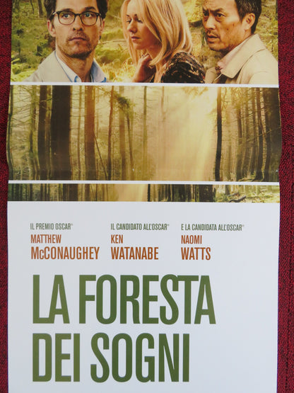 THE SEA OF TREES ITALIAN LOCANDINA POSTER MCCONAUGHEY WATANABE WATTS 2015