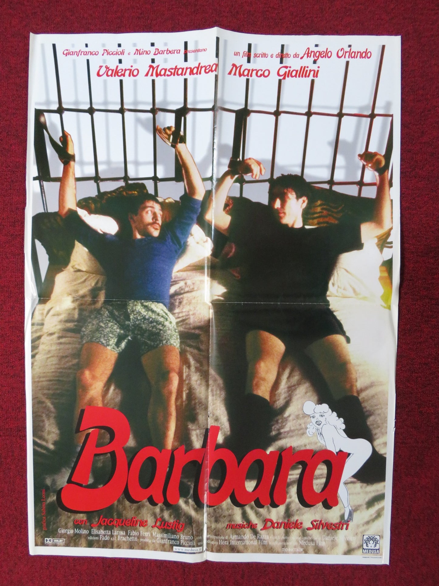 BARBARA ITALIAN FOGLIO POSTER VALERIO MASTANDREA MARCO GIALLINI 1998