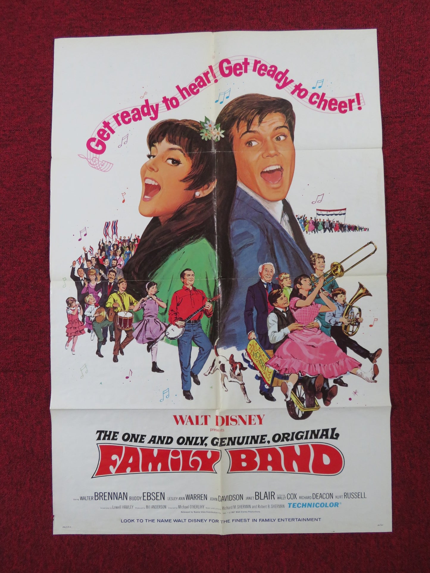 THE ONE AND ONLY, GENUINE, ORIGINAL FAMILY BAND FOLDED US ONE SHEET POSTER 1968