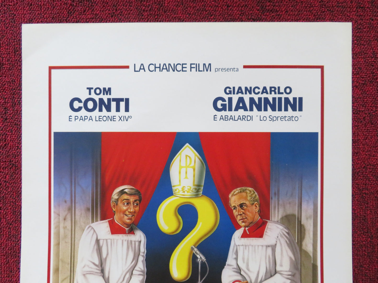 SAVING GRACE ITALIAN LOCANDINA POSTER TOM CONTI GIANCARLO GIANNINI 1986