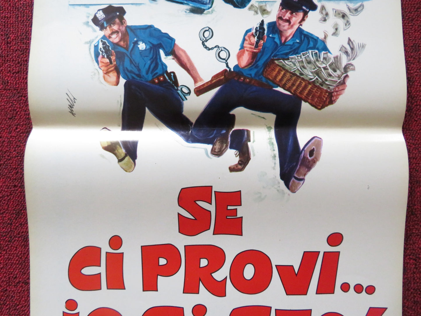 COPS AND ROBBERS ITALIAN LOCANDINA POSTER CLIFF GORMAN JOSEPH BOLOGNA 1973