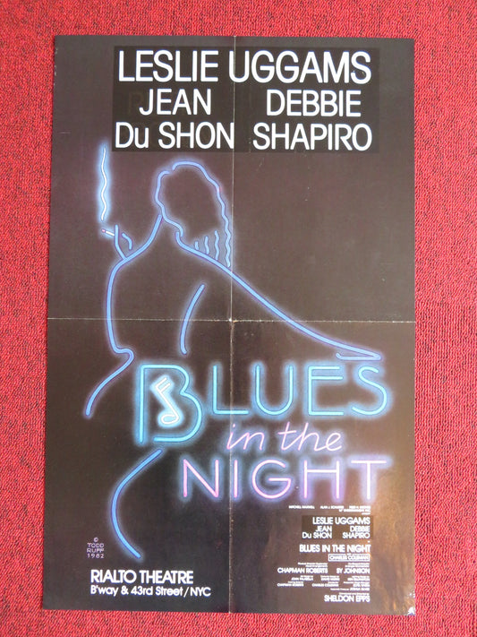 BLUES IN THE NIGHT U.S POSTER BROADWAY SHOW LESLIE UGGAMS DEBBIE SHAPIRO 1982