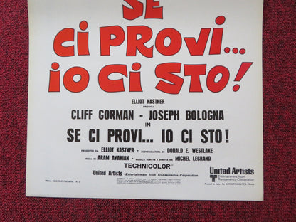 COPS AND ROBBERS ITALIAN LOCANDINA POSTER CLIFF GORMAN JOSEPH BOLOGNA 1973