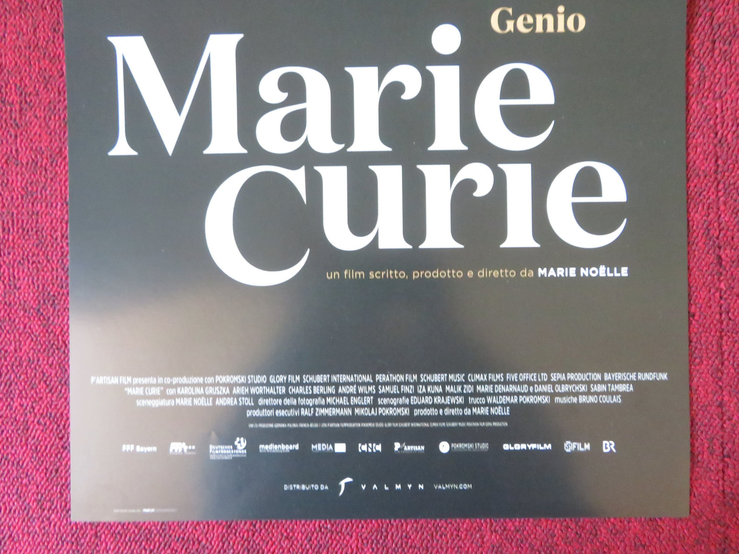 MARIE CURIE: THE COURAGE OF KNOWLEDGE ITALIAN LOCANDINA POSTER K. GRUSZKA 2016