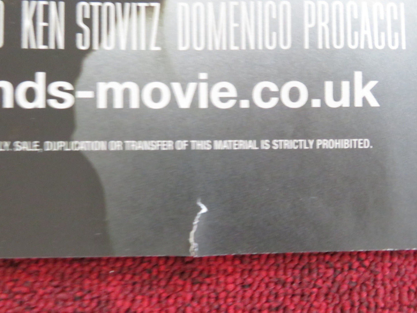 SEVEN POUNDS UK QUAD (30"x 40") ROLLED POSTER WILL SMITH WOODY HARRELSON 2008