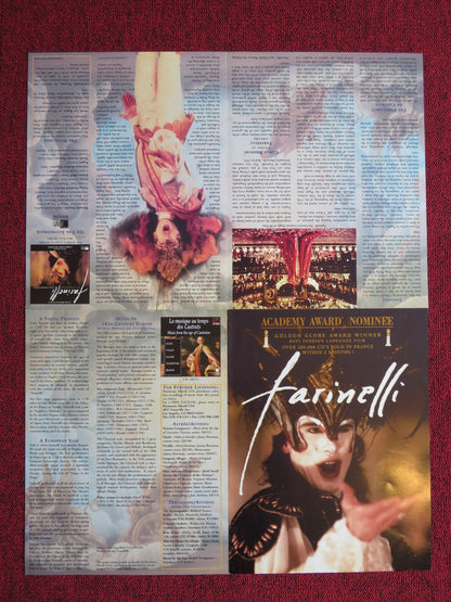 FARINELLI FRENCH PROMO POSTER STEFANO DIONISI ENRICO LO VERSO 1994