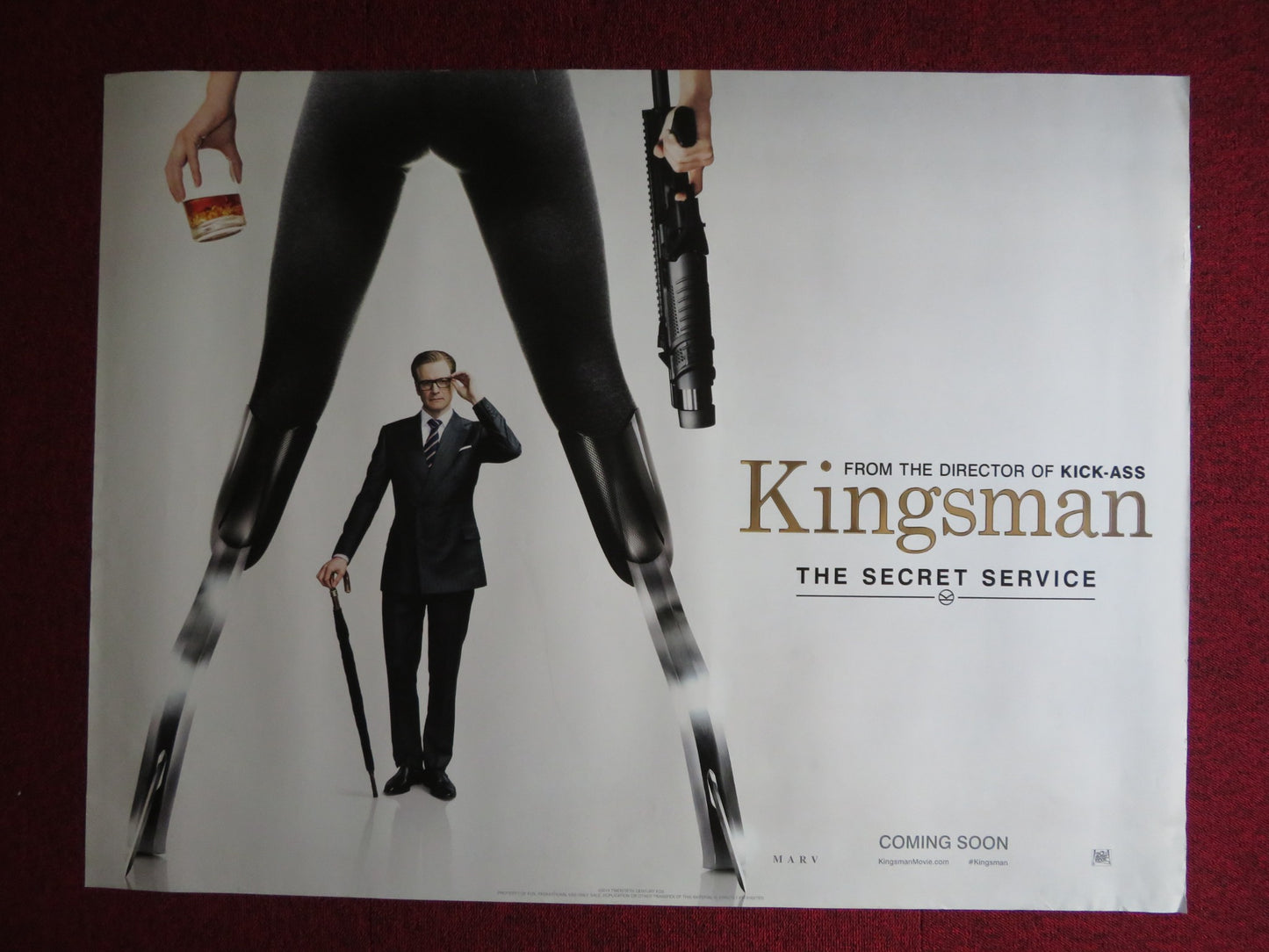 THE KINGSMAN : THE SECRET SERVICE UK QUAD (30"x 40") ROLLED POSTER C FIRTH 2014