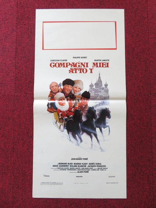 TWIST AGAIN IN MOSCOW ITALIAN LOCANDINA POSTER NOIRET CHRISTIAN CLAVIER 1986