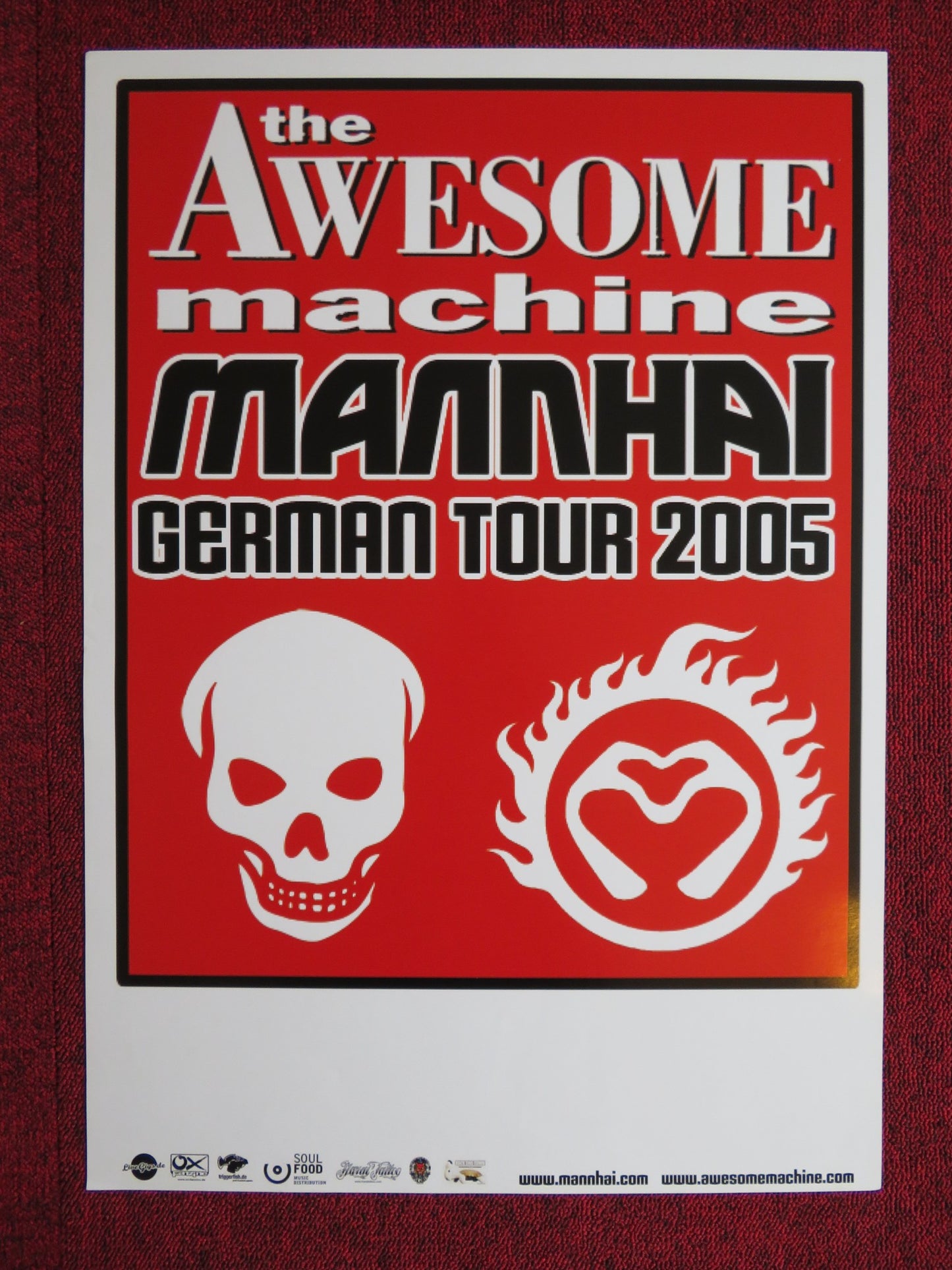 THE AWESOME MACHINE GERMAN MUSIC PROMO TOUR POSTER 2005