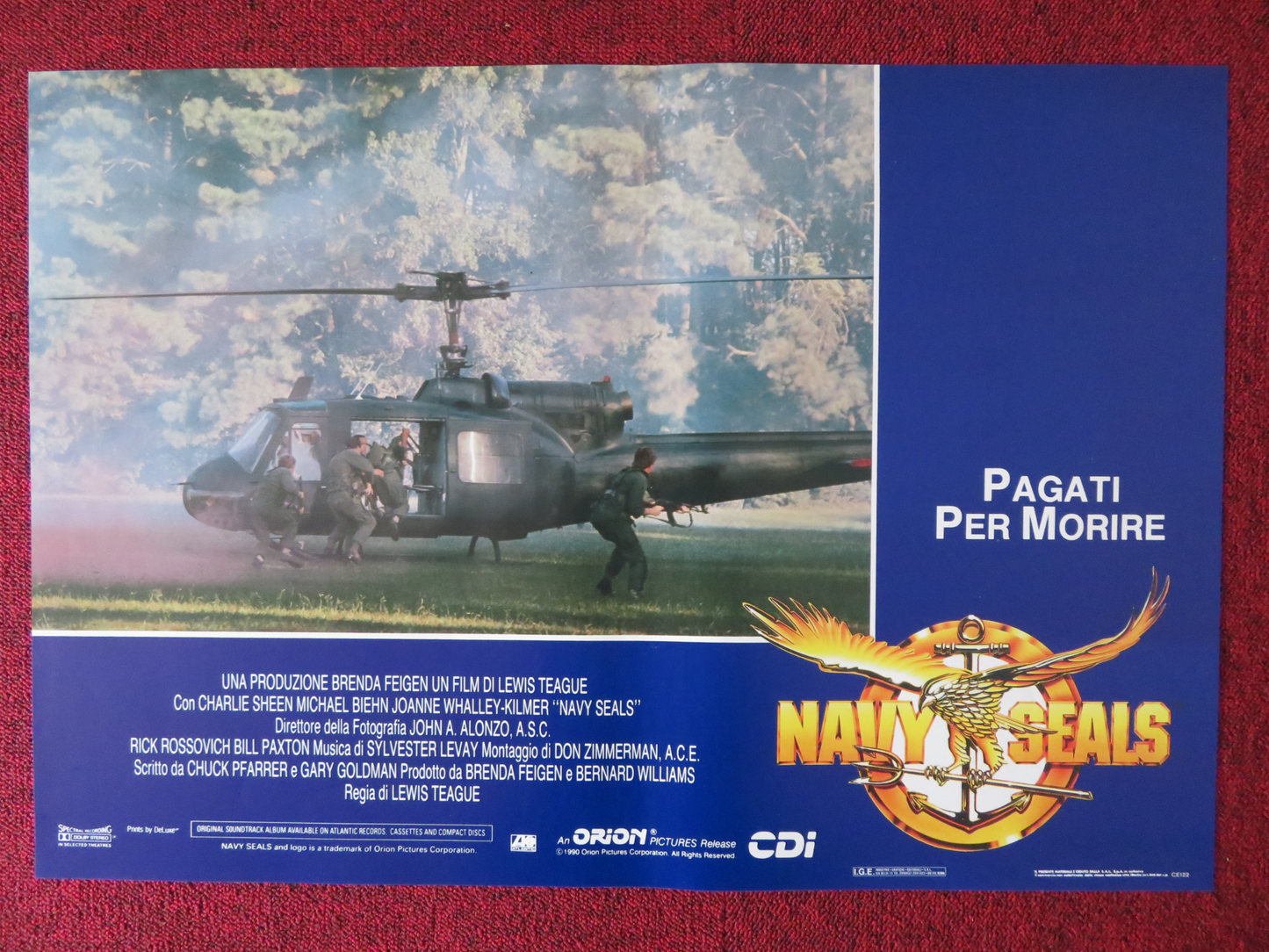 NAVY SEALS - B ITALIAN FOTOBUSTA POSTER CHARLIE SHEEN MICHAEL BIEHN 1990